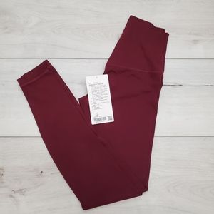 New Lululemon SHR Align Pant size 4 Garnet
